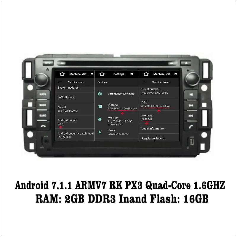 Android 7 1 2G RAM для Chevrolet Suburban/Tahoe Car Radio Аудио Видео Мультимедиа DVD плеер WIFI DVR GPS Navi