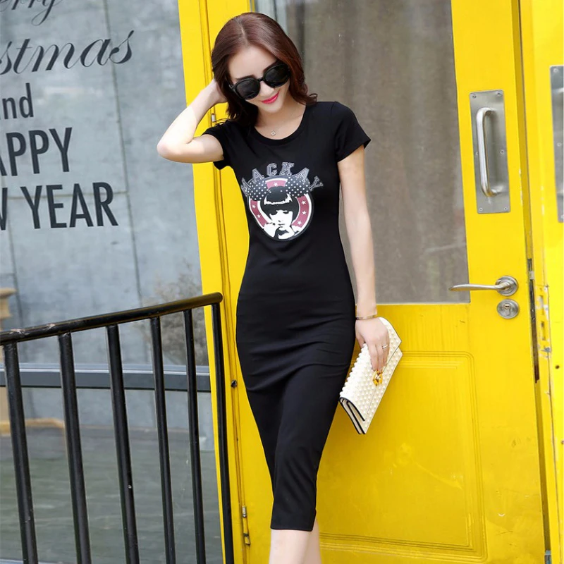 Женская одежда из модала весенне летнее платье футляр средней длины в