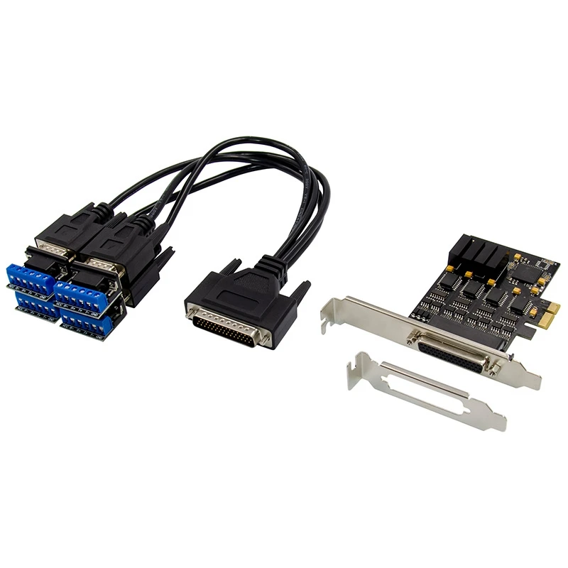 PCIE 4 порта 2S RS485/RS422 карта расширения для DB9 Серийный RS232 PCI Express адаптер 17V354
