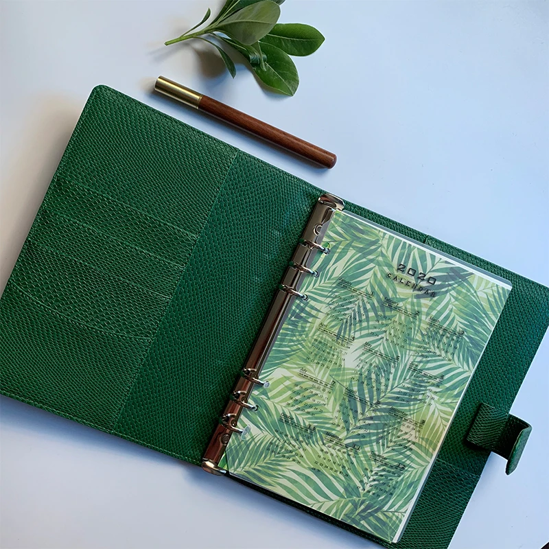 Ретро Высокое качество Зеленые офисные ноутбуки и журналы A6 A5 креативная