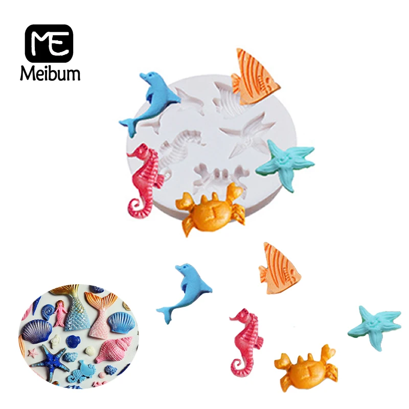 Силиконовая форма для морской тематики различные мини формы тропической рыбы