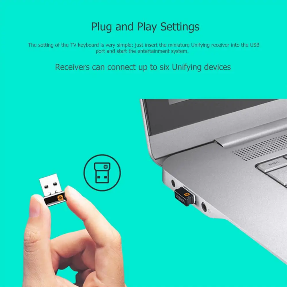 Беспроводная сенсорная клавиатура Logitech K400 Plus с тачпадом для Android Smart TV компьютера