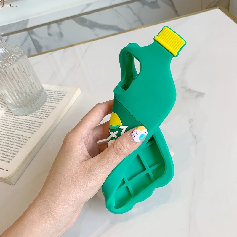 

Three-dimensional funny Sprite Coke bottle iPhone11 mobile phone case 12 Apple xs max silicone sleeve 78plus applicable