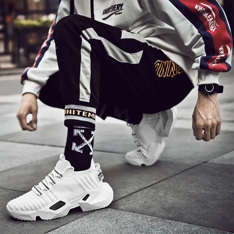 

2020 Sneakers Sports Casual Large High Quality Thick Sole Blade Shoes Height Creasing Chunky Dad Shoe Tenis Breathable Trainers