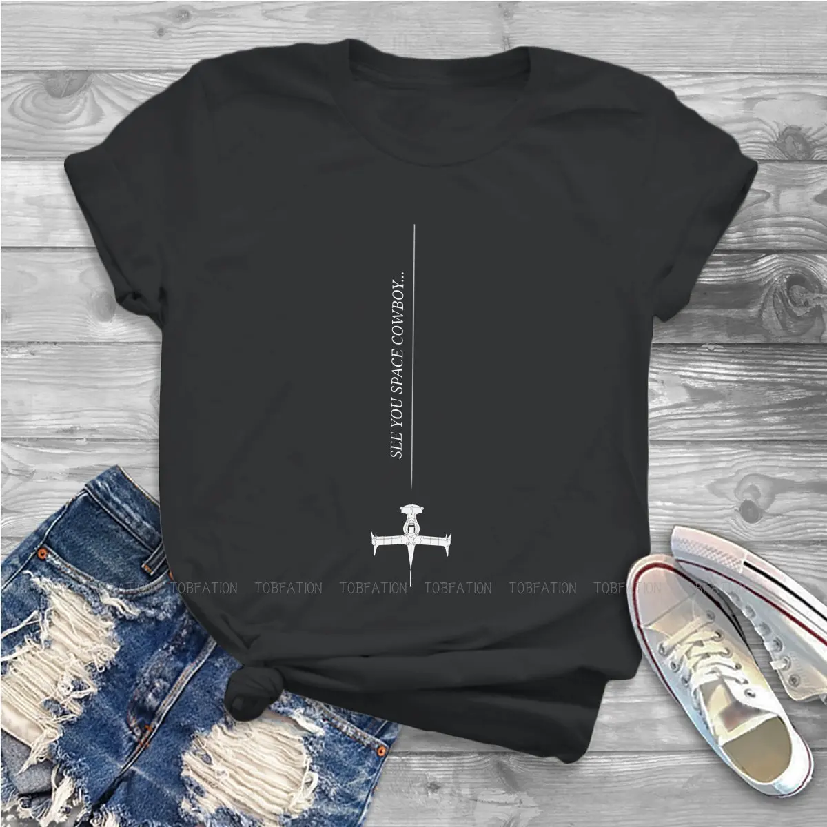 

See You Space 1 Feminine Clothes Cowboy Bebop Anime T-shirt Goth Vintage Female Clothing
