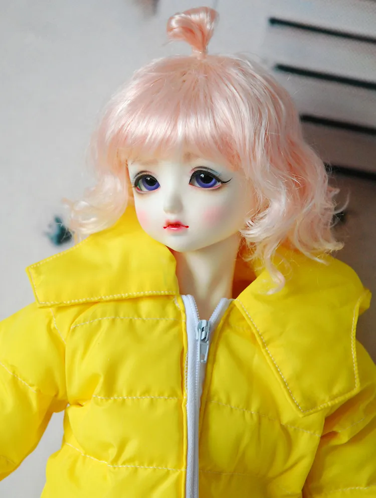 BJD кукла парик Подходит для 1/3 1/4 1/6 1/8 размер милый булочка голова бахрома завиток