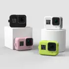 Силиконовый чехол для GoPro Hero 8, черное закаленное стекло, Защитная пленка для объектива, корпус, аксессуары для Go Pro 8