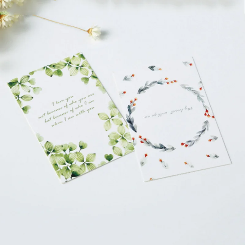 30pcs Love Letter Paper Set Greeting Card Mini Postcard Stationary Birthday Gifts Message Writing Pads Flowers | Канцтовары для