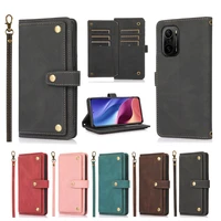 luxury leather case for xiaomi redmi note 10s 9 pro 9a 9c mi 10 11 lite poco f3 x3 nfc flip cards wallet cover full protection