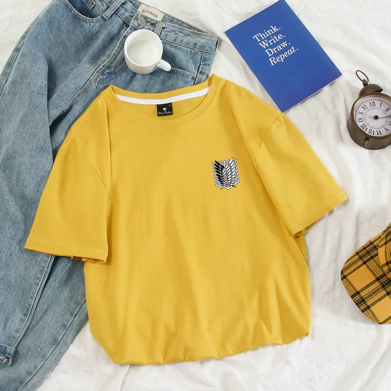 

Summer Men T Shirt Casual Streetwear Hip Hop Funny Attack on Titan Anime Shirt Short Sleeve Oversized Cotton Harajuku Tee Shirt