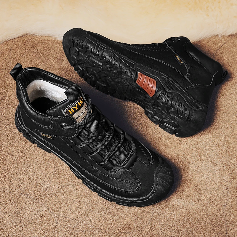 Зимние ботинки PUPUDA мужские модные кроссовки удобные зимние Мужская модная