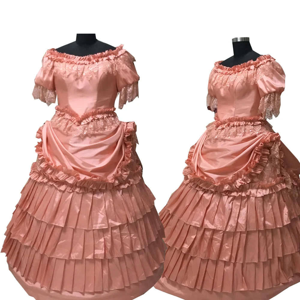 2020 New pink victorian Halloween Cosplay dress Colonial Georgian Renaissance Gothic Historical D-552 |