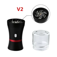 newest portable electric tobacco grinder v2 for smoking herb weed tool 1100mah battery button child lock protection electronic