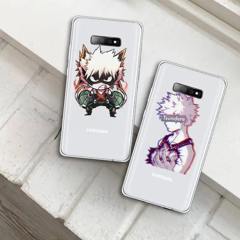 

Boku No Hero Academia anime Phone Case Transparent For Samsung Galaxy A S 7 8 11 21 50 30 71 81 51 90 5G 20 E Ultra M60S