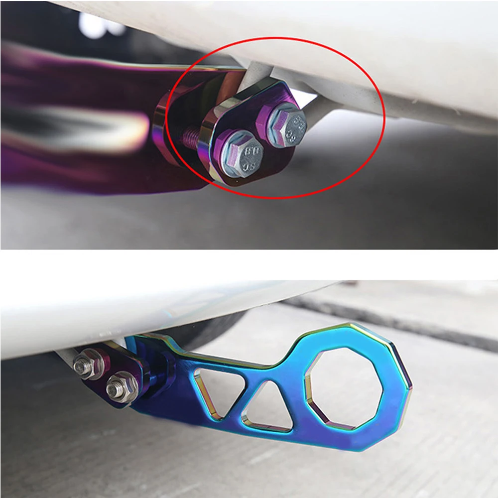

For Jdm Racing Rear Tow Hook Rcing Universal Aluminum alloy Car Trailor Tow Hook Kit Anodized