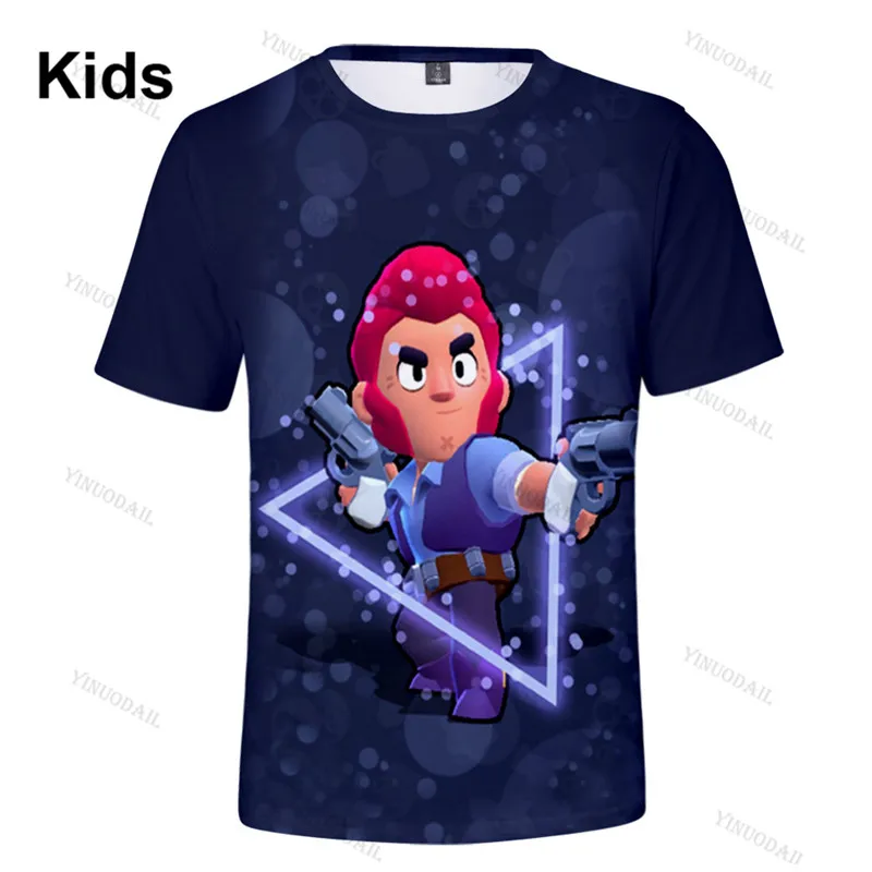 

Jessie and Star, Crow Shooter Kids T-shirt Leon Shooting Game Spike 3D Shirt Tops Boys Girls Cartoon Tops Baby Clothes