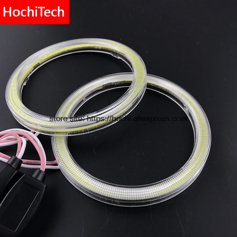 Для Volvo XC60 2014 2015 с проектором COB Светодиодный дневной светильник Белый Halo Cob Led Angel