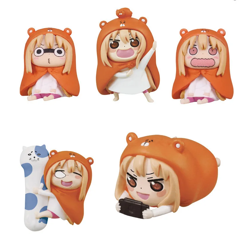 

5pieces Q version Himouto Umaru-chan doll Anime Figure Toy Collection Model Toy Action figure for friends gift