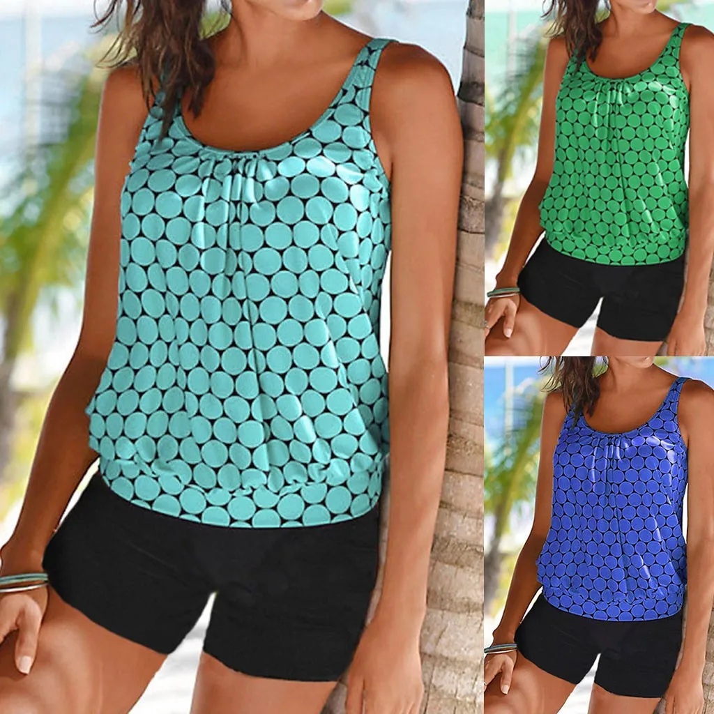 

Sfit Sexy Dot Split Slim Bikini Set Closed Push Up Swimwear Plus Size Women Swimsuit Beach Bather Pool Swimming Bathing Suit