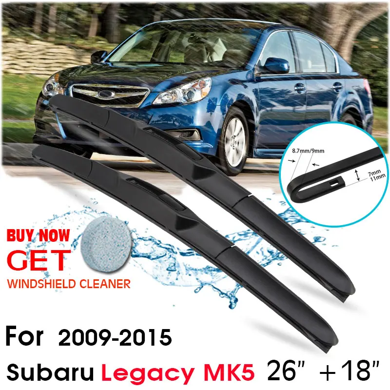 

Car Wiper Blade Front Window Windshield Rubber Silicon Refill Wipers For Subaru Legacy MK5 2009-2015 26"+18" Car Accessories