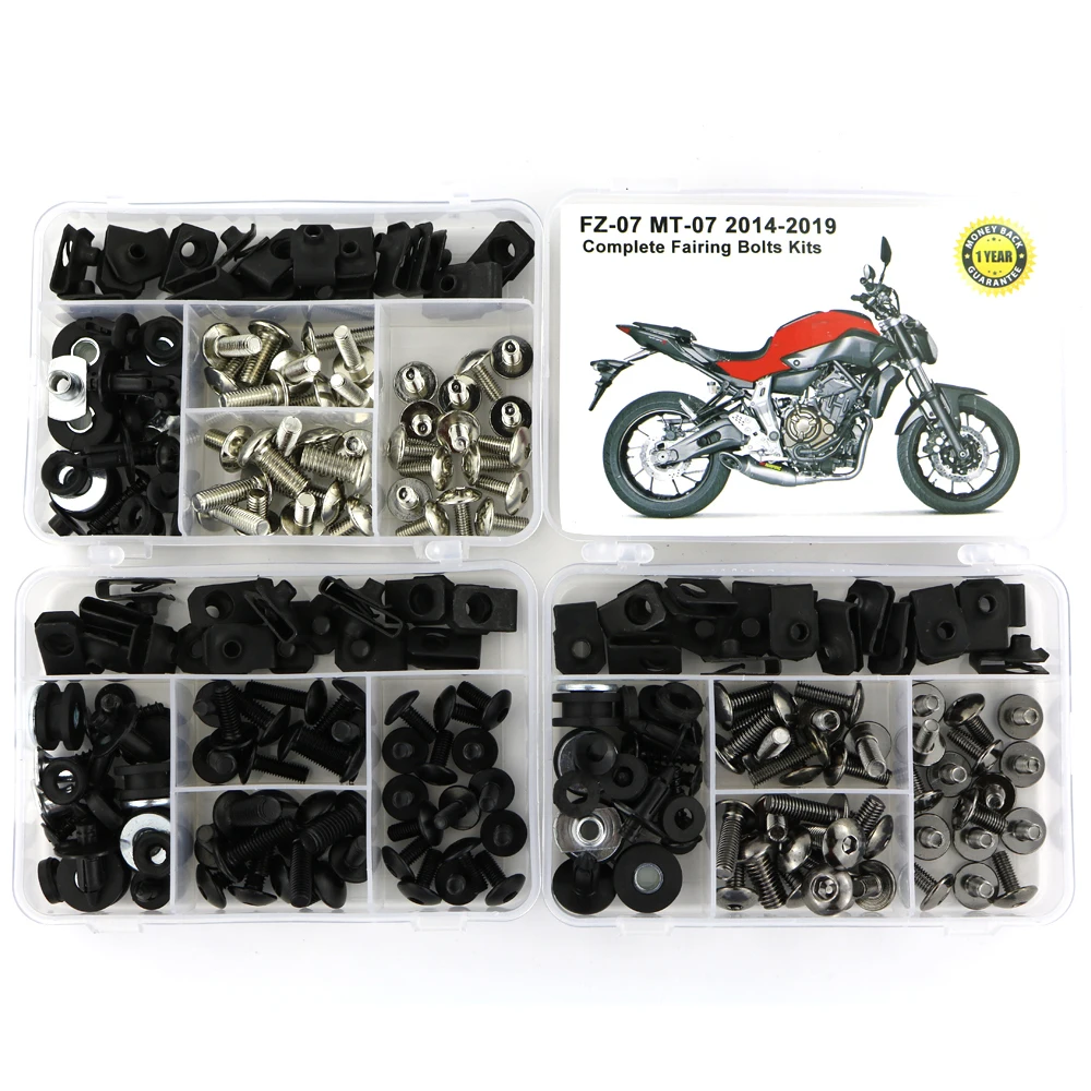 Для Yamaha MT07 MT-07 FZ07 2014-2019 Полный Комплект болтов обтекателя стальные болты с боковой