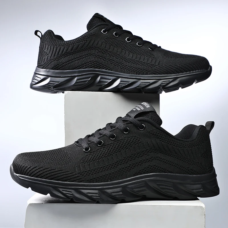 New Casual Leisure Men's Running Shoes Light Breathable Alr Mesh Men's Sneaker Big Size Outdoor Jogging Lace Up Men's Shoes 45