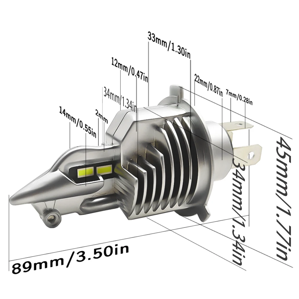 H4 Fighter мини размер Авто светодиодные фары мотоцикла 9003 35W дальнего ближнего света