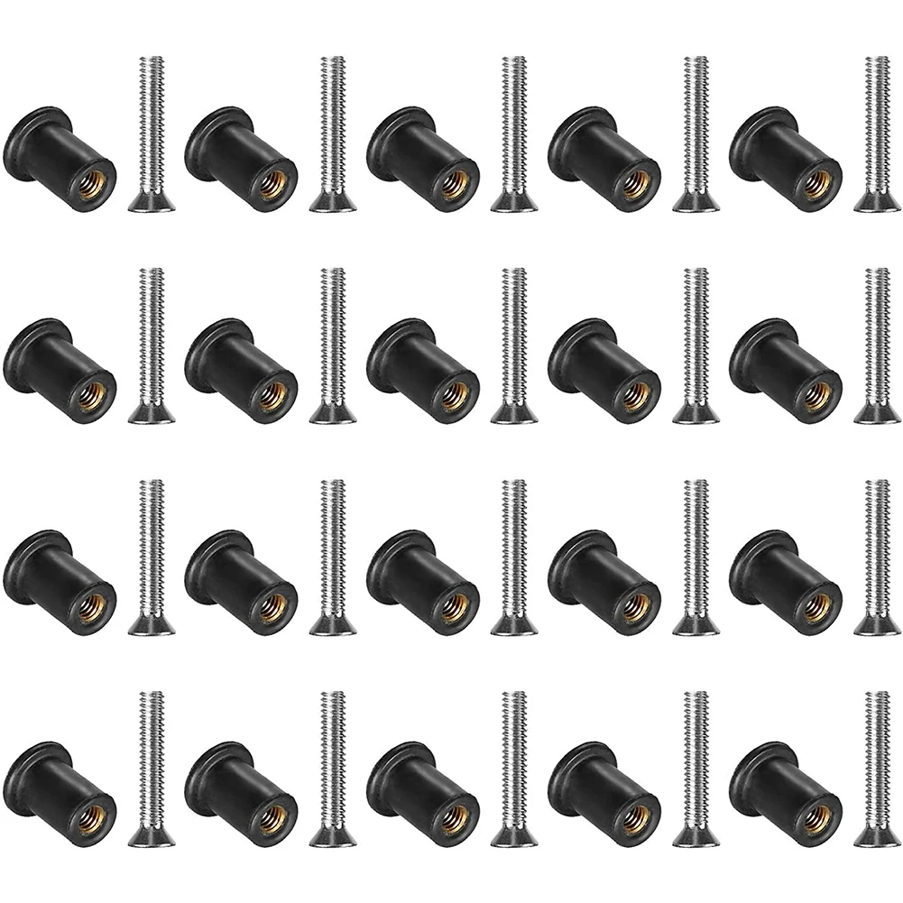 

Rubber Well Nuts Windshield Bolts With Stainless Steel Screws M5 Wind Screen Fastener Universal Nuts For Kayak 20PCS Kayak