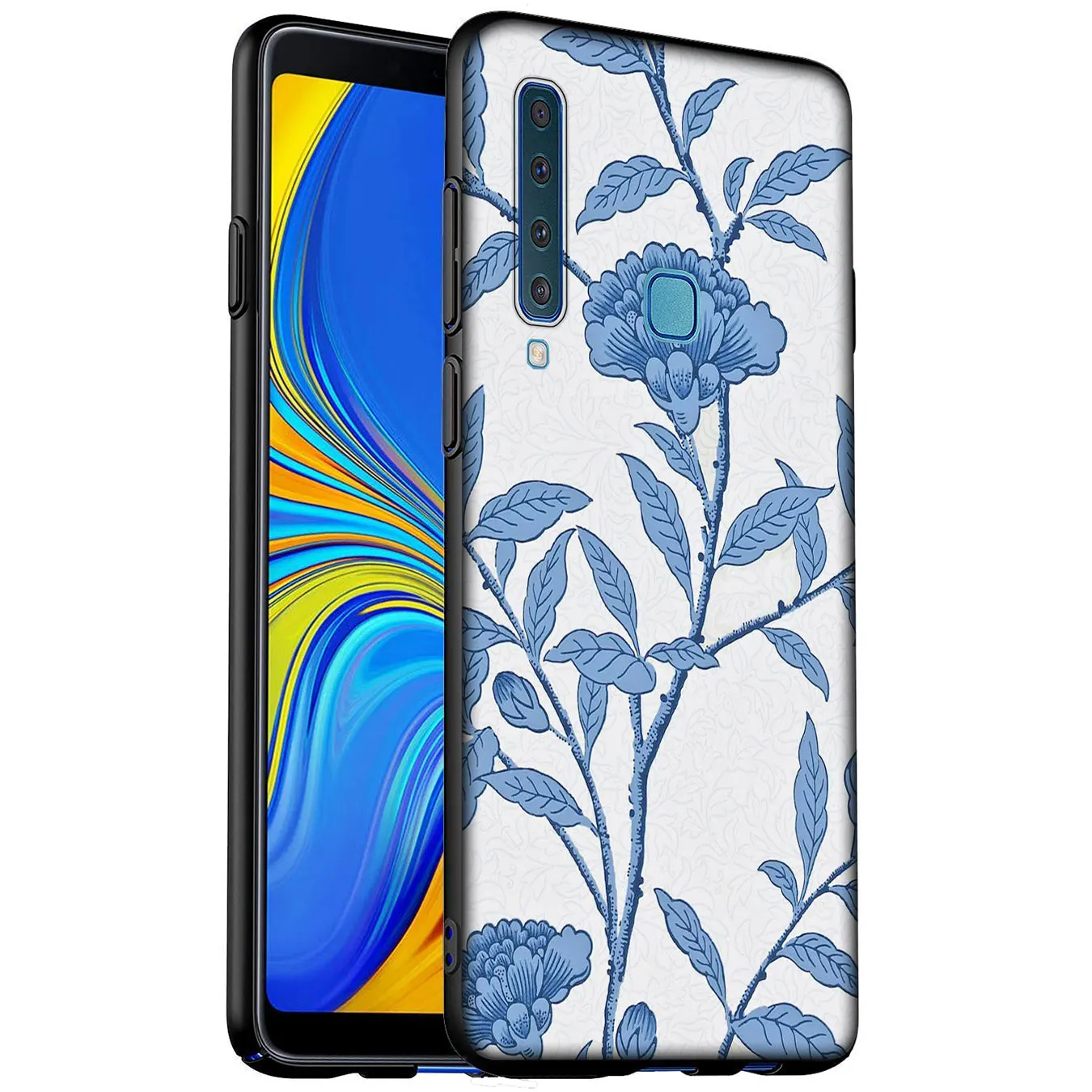 Мягкий силиконовый чехол с цветочным пионом для Samsung Galaxy A6 A7 A8 A9 2018 A3 A5 2016 2017 Note 9 8 10
