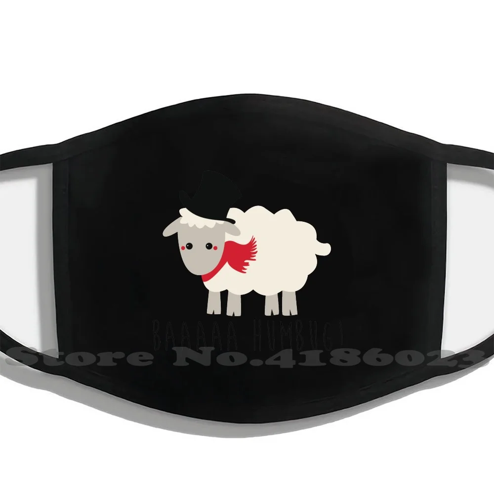 

Sheep - Bah Humbug - Scrooge Design Black Breathable Reusable Mouth Mask Scrooge Bah Humbug Baaa Humbug Ebenezer Scrooge