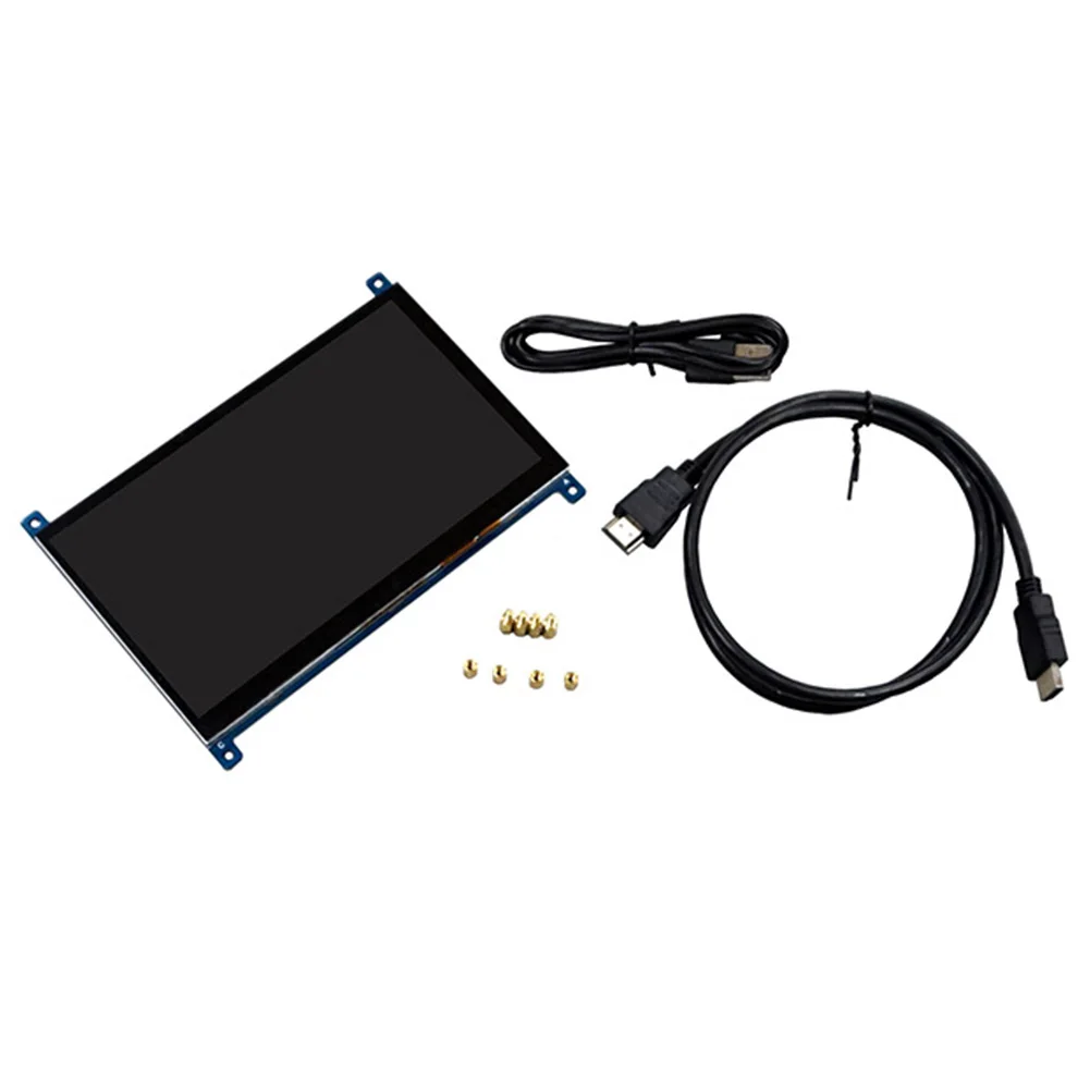 7 дюймов Портативный HDMI 1024x600 прочный Сенсорный экран ЖК-дисплей Экран Дисплей прозрачный монитор емкостный сенсорный модуль металла для Raspberry Pi ips