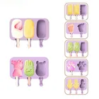 Нетоксичная силиконовая форма для мороженого с Деревянными Палочками