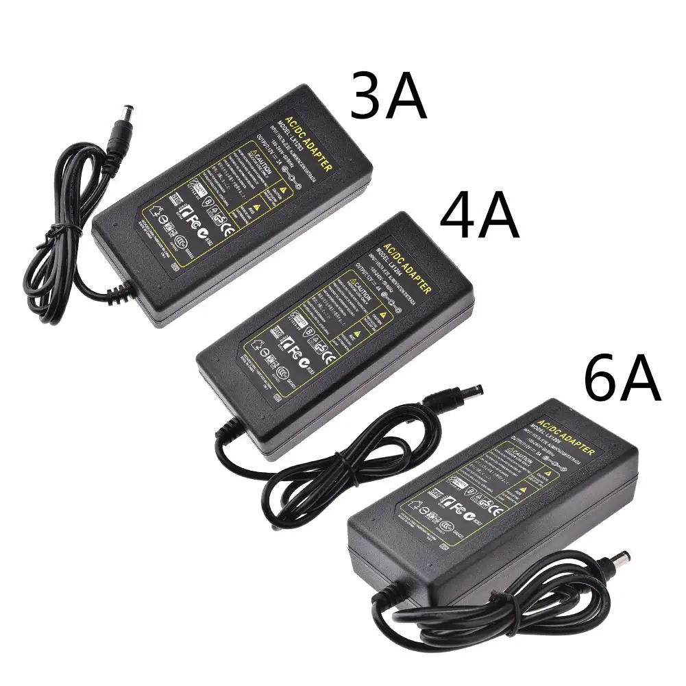 12V Светодиодный драйвер переключатель Питание адаптер DC12V Универсальный 3A 5A 6A 110V