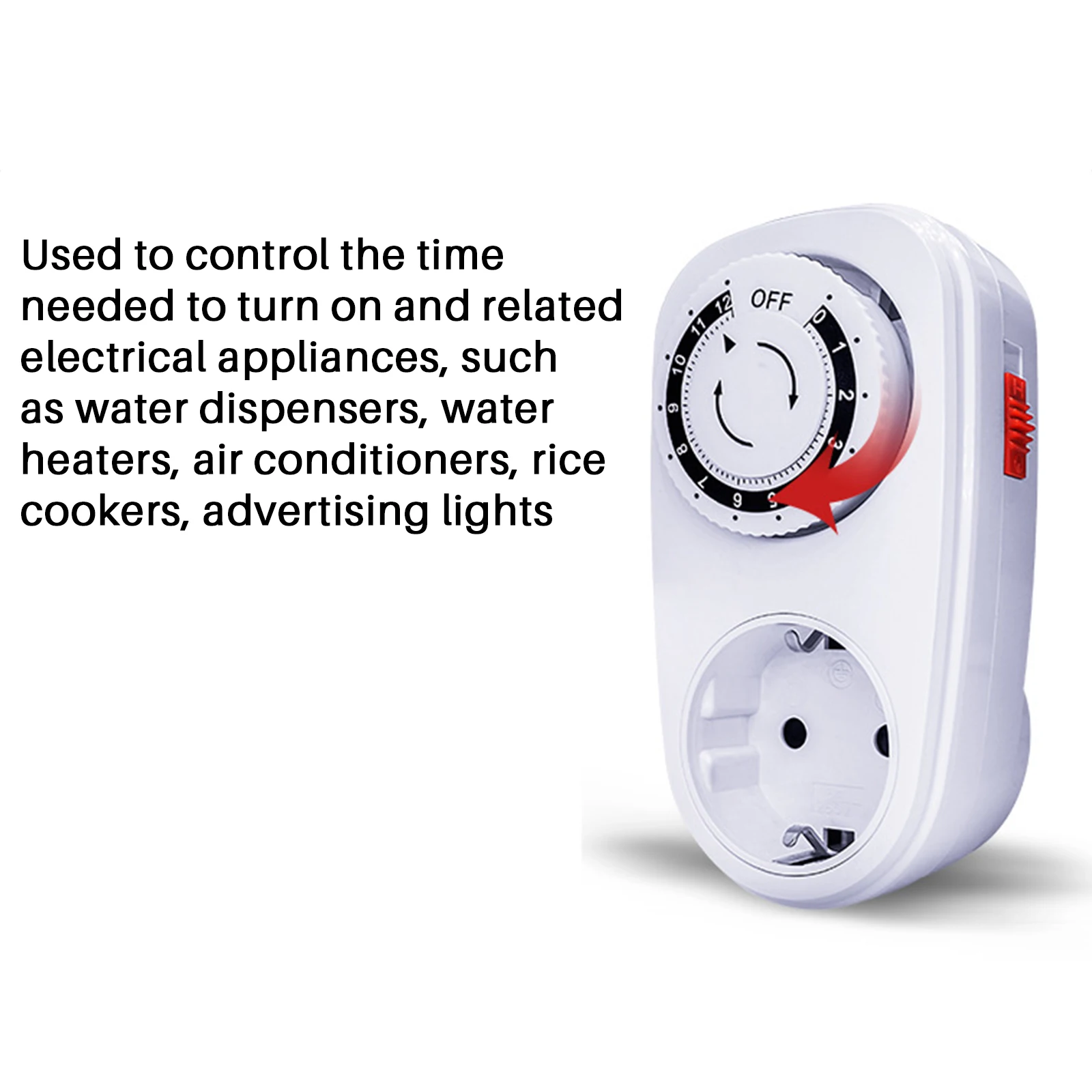 12 Hours Timing Test Sample Socket Timer Knob Type Countdown Switch Anti-interference | Дом и сад