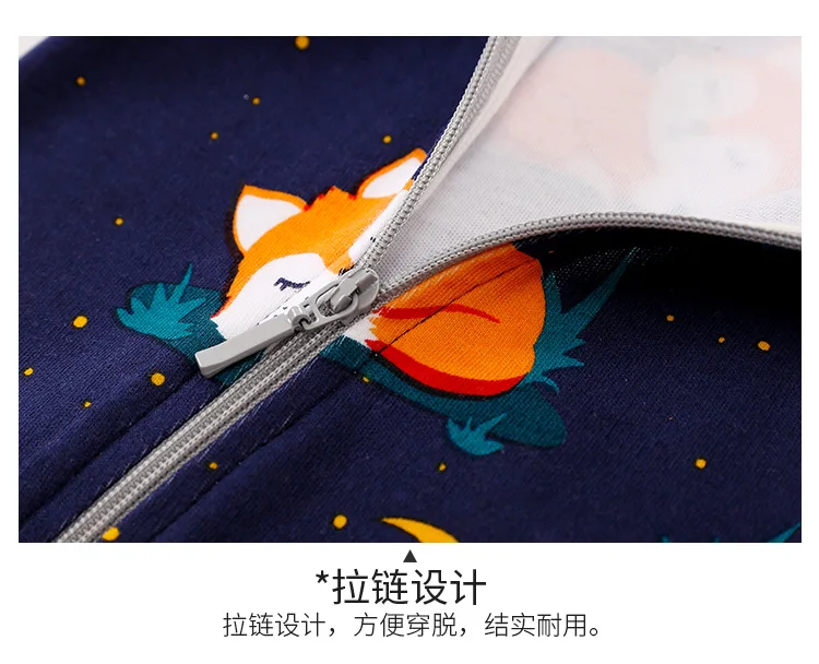 Детские комбинезоны для мальчиков с длинными рукавами и капюшоном, комбинезон с принтом лисы, Осенний хлопковый комбинезон, детская одежда