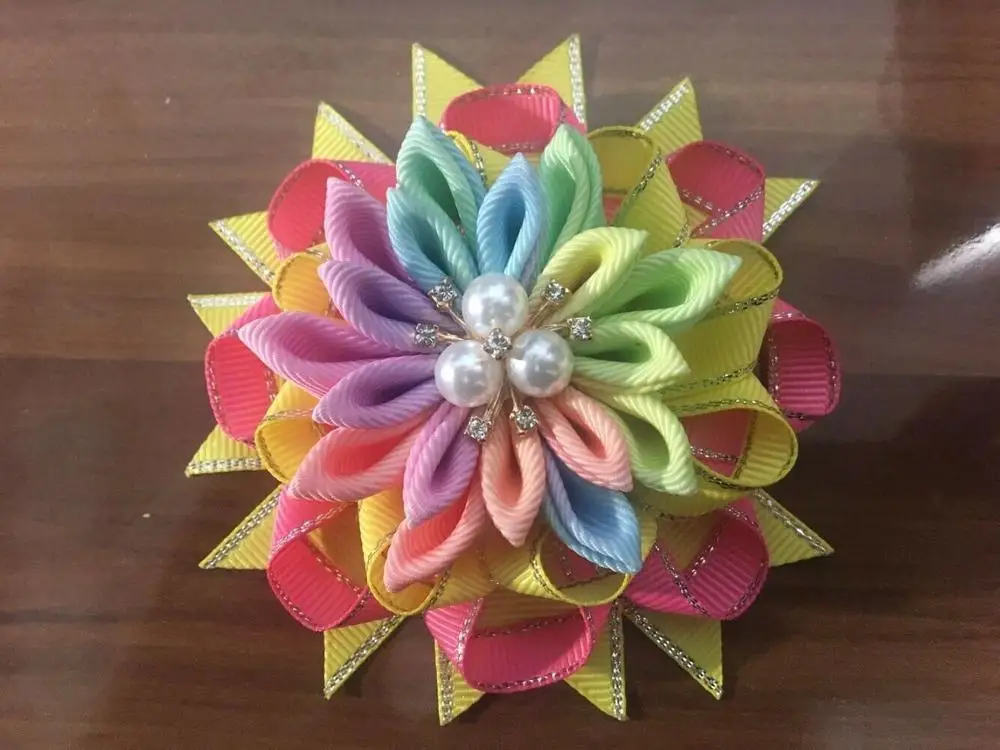 Пару благословение девушка 3 5 &quotблеск Птичье гнездо заколка для волос с бантом