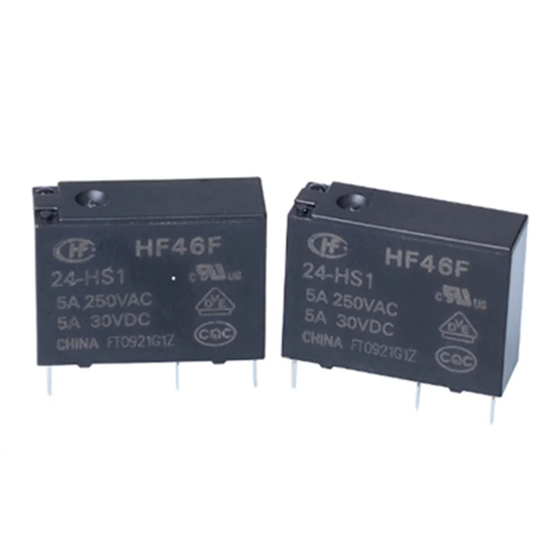 Реле питания 5 В 12 24 постоянный ток HF46F-005-HS1 HF46F-012-HS1 HF46F-024-HS1 5-HS1 12-HS1 24-HS1 5A 250VAC 4PIN |