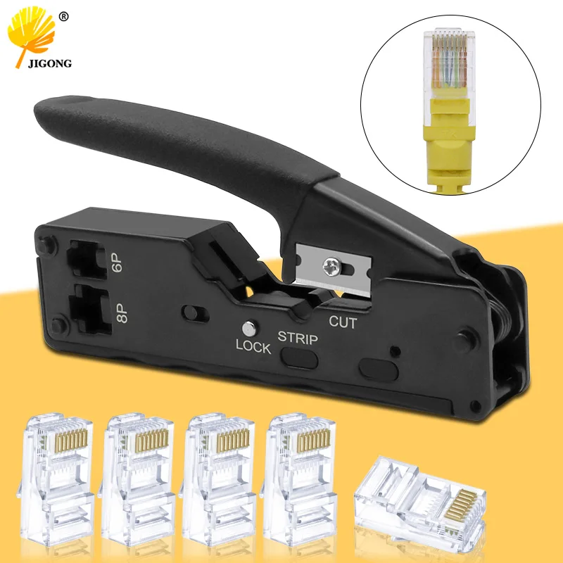 Кабельные Зажимы категория 7 зажим для кабеля с кристальной головкой сетевой