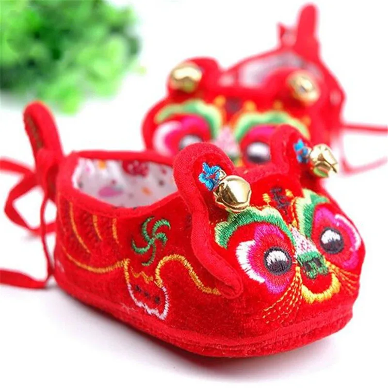 Weoneit/Китайская традиционная обувь для малышей с вышивкой Детская Тканевая мягкой