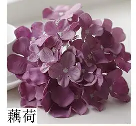Vintage purple Искусственные цветы гортензии головы фон Сделай Сам стены арки шелковые с цветами, для украшения дома свадебные цветы - Цвет: Vintage purple