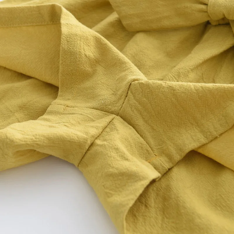 

Keelorn Girl Solid Shorts 2pcs/lot 2021 New Summer Kids Mid Waist Loose Pants For Girl Cute Children Bowtie Cotton Clothing 3-7T