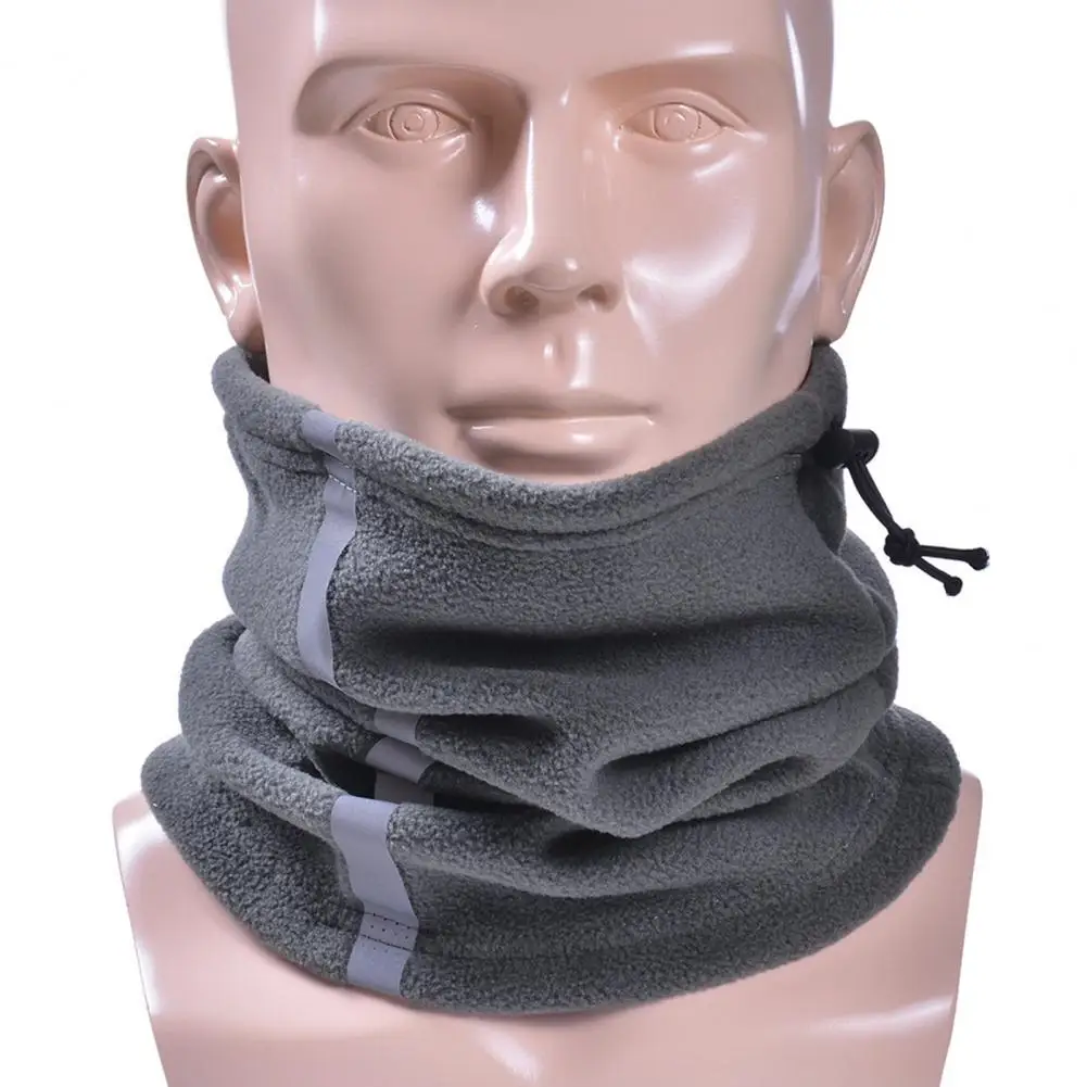 

Neck Warmer Scarf Skin-friendly Breathable Reflective Design Winter Circle Loop Scarves Cycling Headwear Supplies for Outdoor