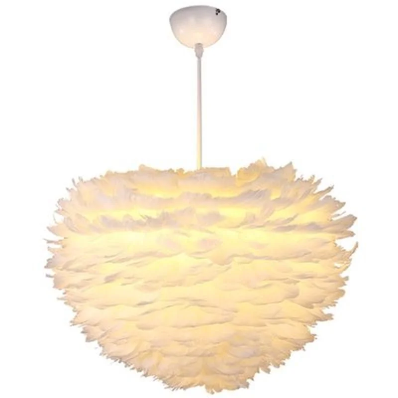 

Feather Chandelier LED Nordic Creative pendant lamp fashion art ceiling droplight romantic wedding decoration lighting