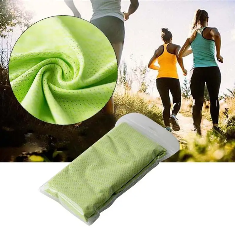 

6 Pcs Cooling Towel Sports Striped Ice Towel 30x100cm Soft Breathable Cold Towel Microfiber Towe for Yoga Gym Running Fitness
