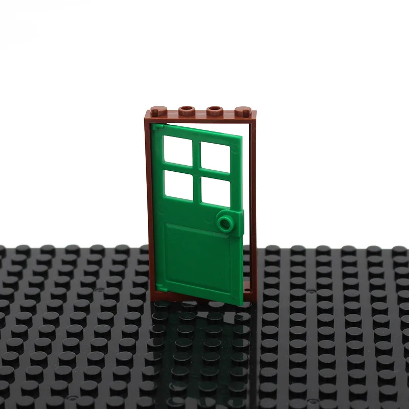 picture show 30pcs Кубики Moc Ландшафтная архитектура двери и окна DIY Интеллектуальный блок совместим со сборками частиц my city window - Цвет: picture show 30pcs