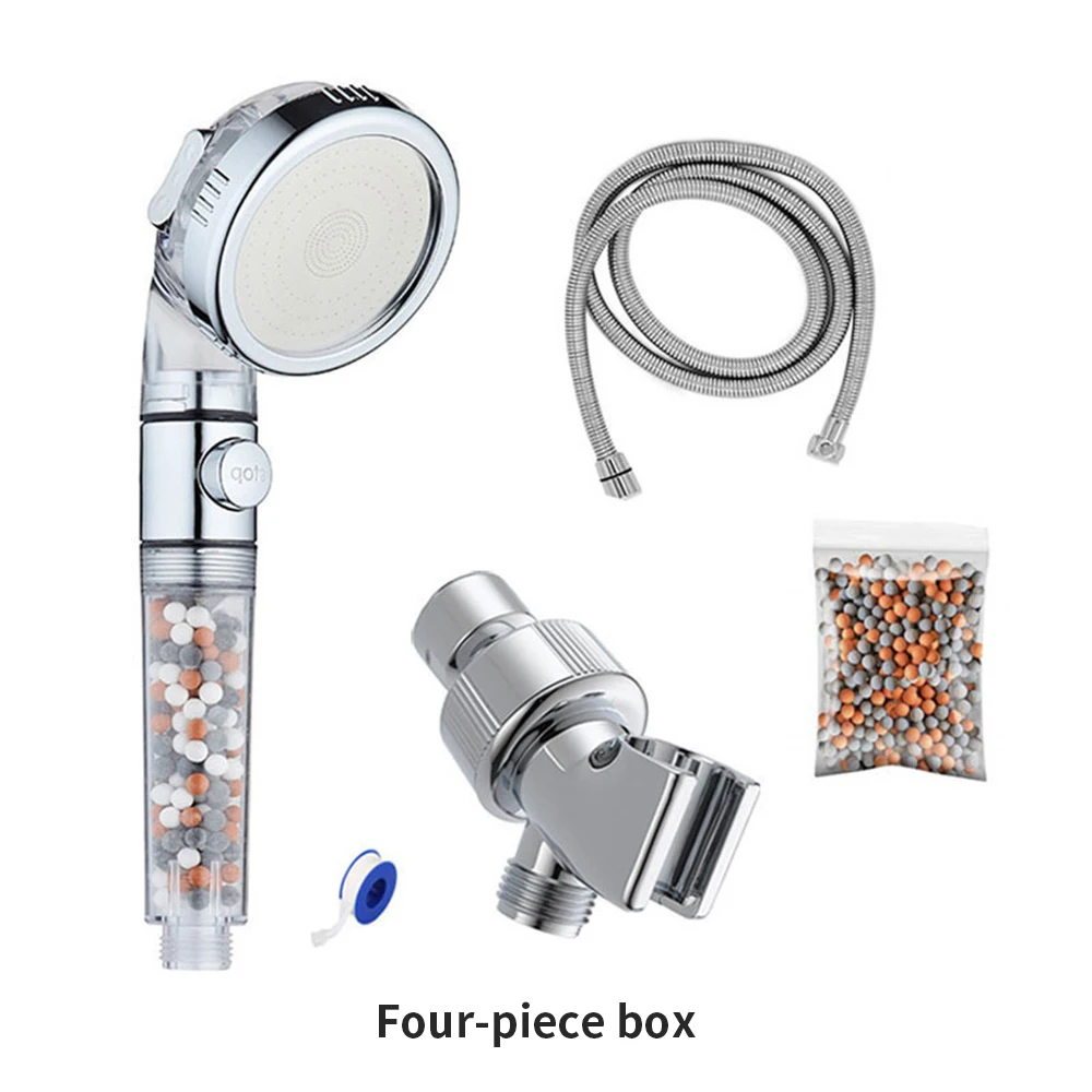 

Head Shower Set With Holder Filter Save Water Bath Set Showerhead Washing Household Bathroom Handy Shower Head