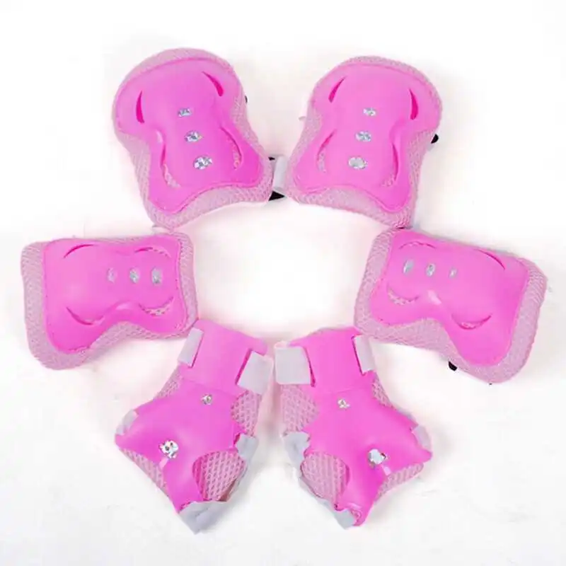 child 7Pcs Kid Roller Skating Skateboard Adjustable Elbow Knee Pads Wrist Protective Outdoor Sports Safety Guard Helmet Children | Красота и