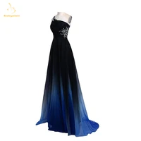bealegantom elegant gradient chiffon evening dresses 2021 with sequin beaded long ombre formal prom party gown for women qa1583
