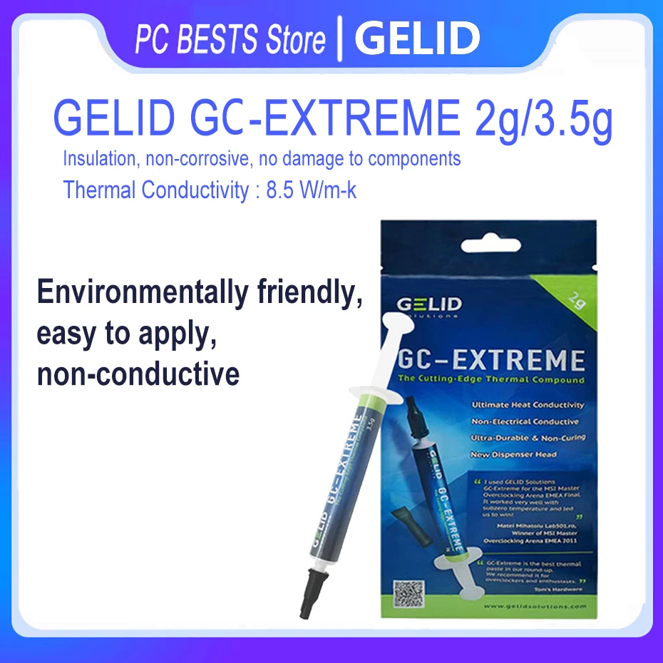 GELID GC EXTREME 2g/3 5g Термальность смазка CPU графика силиконовая проводимость 8 5 W/mK| |