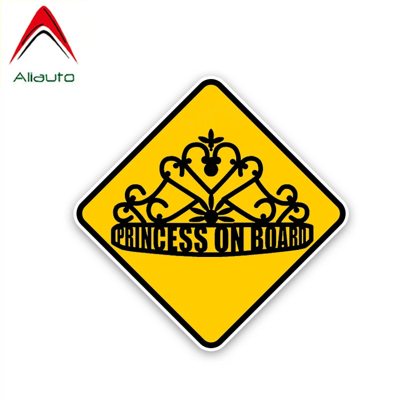 Забавная Автомобильная наклейка Aliauto принцесса на борту корона аксессуары